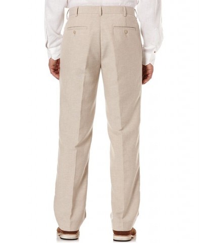 Flat Front Easy Care Linen Pants Tan/Beige $23.92 Pants