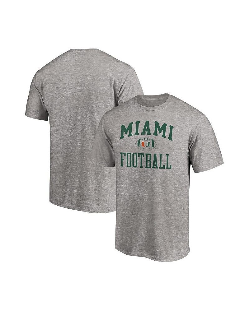 Men's Branded Heathered Gray Miami Hurricanes First Sprint Team T-shirt $13.76 T-Shirts