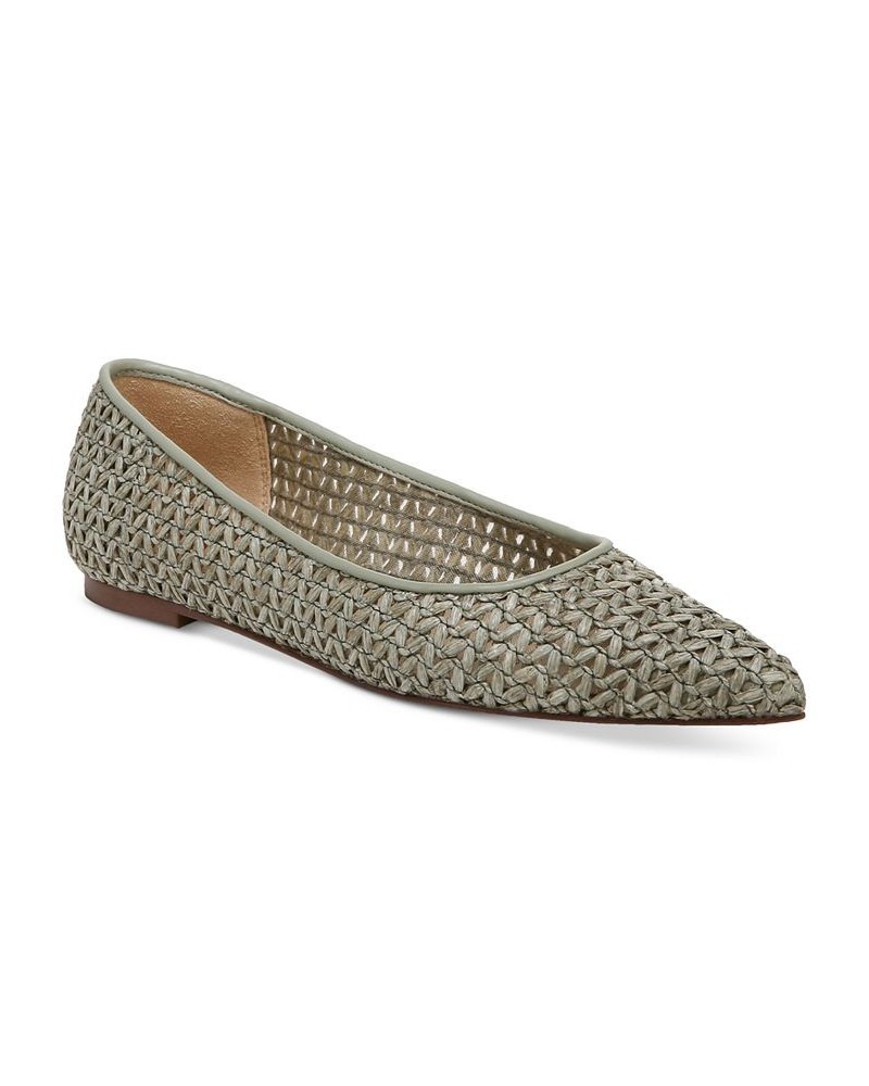 Women's Wanda Pointed Toe Flats Gray $46.00 Shoes