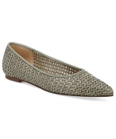 Women's Wanda Pointed Toe Flats Gray $46.00 Shoes