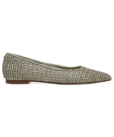 Women's Wanda Pointed Toe Flats Gray $46.00 Shoes