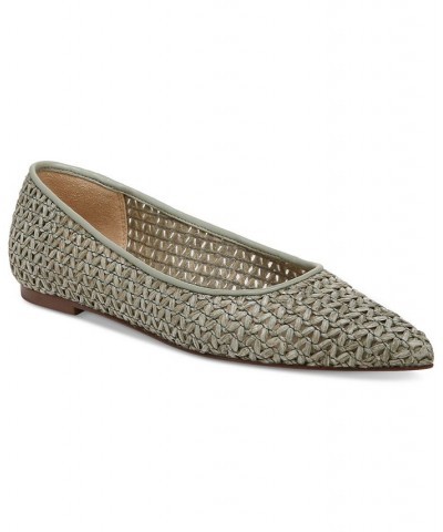 Women's Wanda Pointed Toe Flats Gray $46.00 Shoes