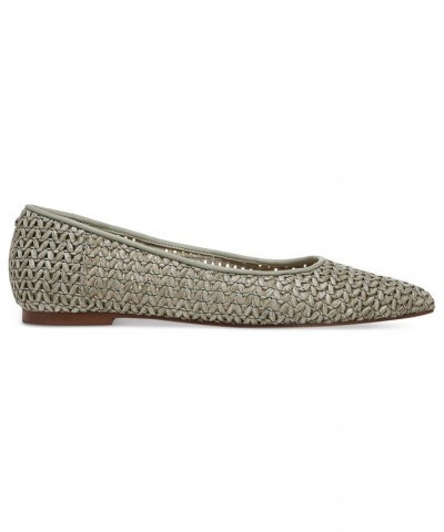 Women's Wanda Pointed Toe Flats Gray $46.00 Shoes