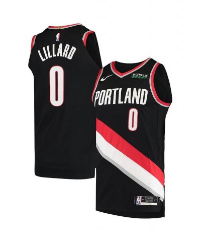 Men's Damian Lillard Black Portland Trail Blazers 2020/21 Authentic Jersey - Icon Edition $54.40 Jersey