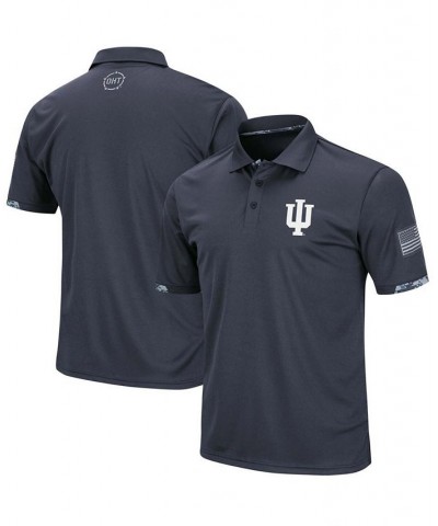 Men's Charcoal Indiana Hoosiers OHT Military-Inspired Appreciation Digital Camo Polo Shirt $30.79 Polo Shirts