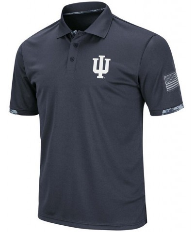 Men's Charcoal Indiana Hoosiers OHT Military-Inspired Appreciation Digital Camo Polo Shirt $30.79 Polo Shirts