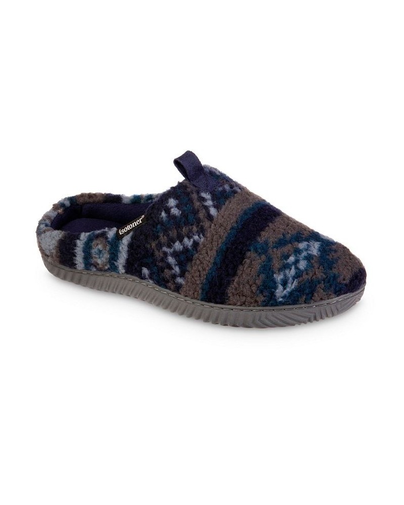 Men's Advanced Memory Foam Berber Greyson Hoodback Comfort Slippers Navy, Blue $17.52 Slippers