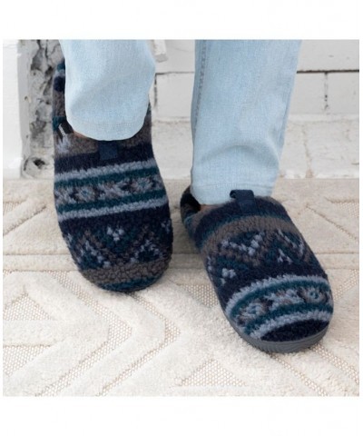 Men's Advanced Memory Foam Berber Greyson Hoodback Comfort Slippers Navy, Blue $17.52 Slippers