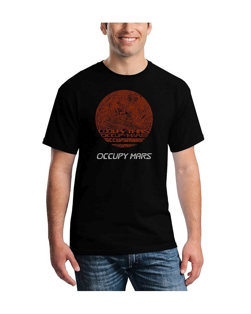 Men's Occupy Mars Word Art T-shirt Black $14.00 T-Shirts