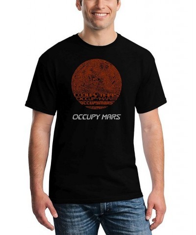 Men's Occupy Mars Word Art T-shirt Black $14.00 T-Shirts