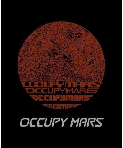 Men's Occupy Mars Word Art T-shirt Black $14.00 T-Shirts