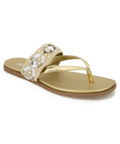 Women's Winni Flat Sandals Yellow $36.34 Shoes