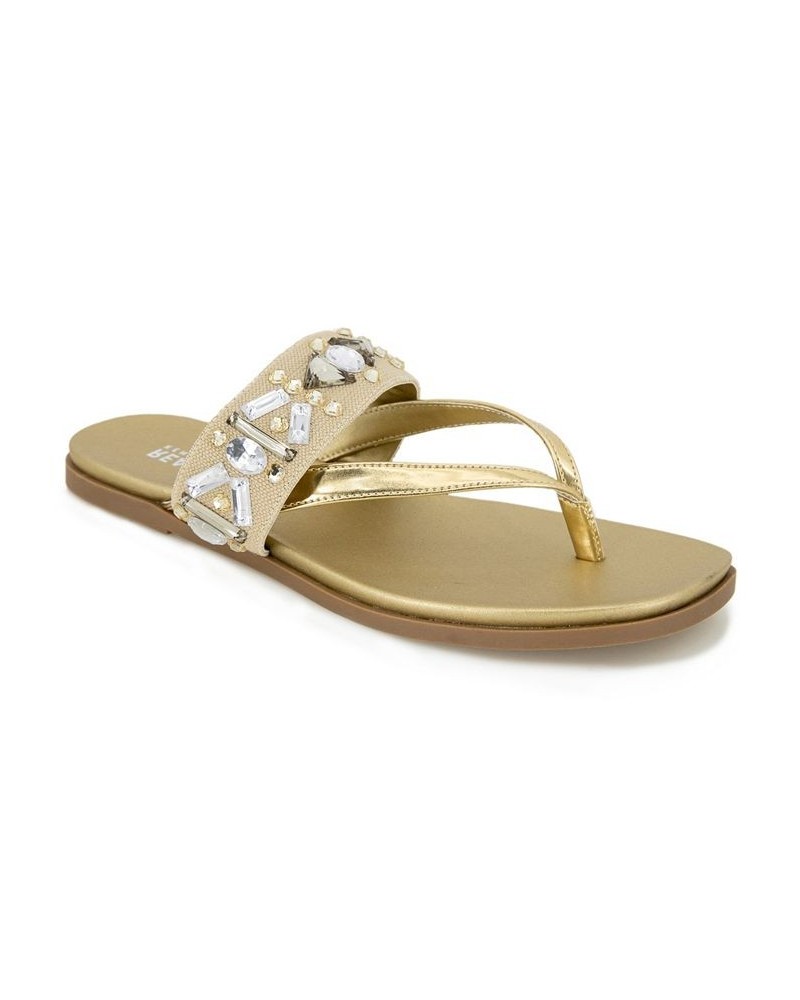 Women's Winni Flat Sandals Yellow $36.34 Shoes