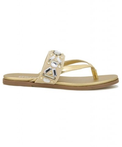 Women's Winni Flat Sandals Yellow $36.34 Shoes