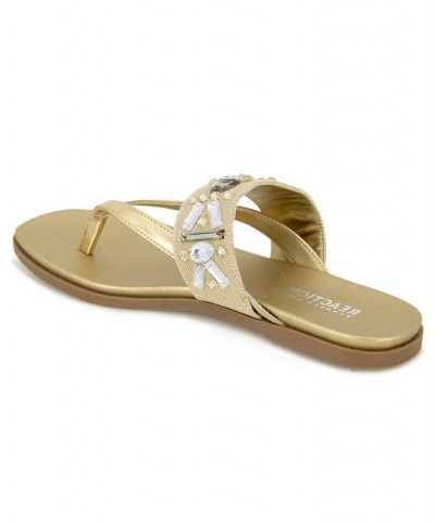 Women's Winni Flat Sandals Yellow $36.34 Shoes