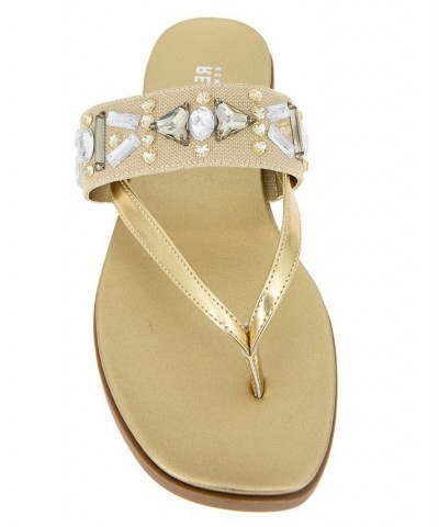 Women's Winni Flat Sandals Yellow $36.34 Shoes