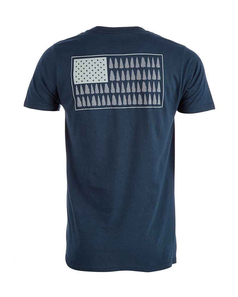 Men's Tree Graphic T-Shirt Blue $14.24 T-Shirts