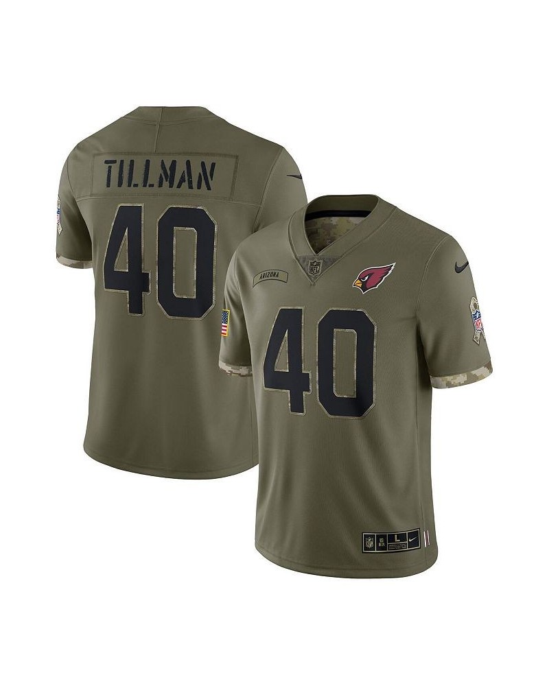 Men's Pat Tillman Olive Arizona Cardinals 2022 Salute To Service Retired Player Limited Jersey $65.25 Jersey