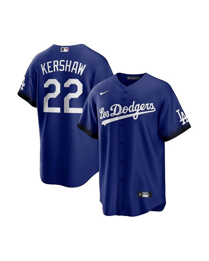 Men's Clayton Kershaw Royal Los Angeles Dodgers 2021 City Connect Replica Player Jersey $56.10 Jersey