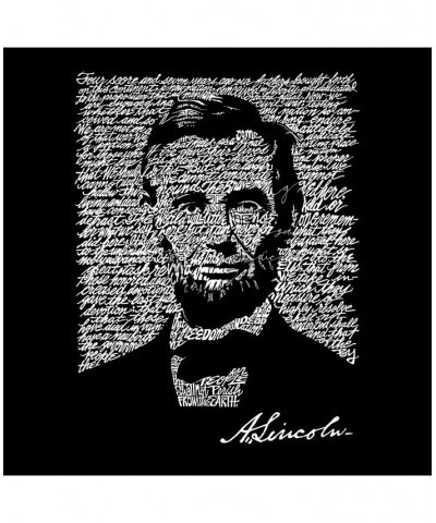 Abraham Lincoln Gettysburg Address Men's Raglan Word Art T-shirt Gray $26.99 T-Shirts