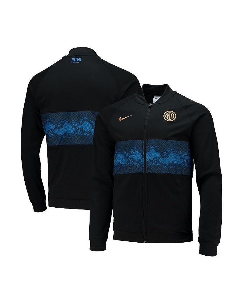 Men's Black Inter Milan I96 Anthem Raglan Full-Zip Track Jacket $57.60 Jackets