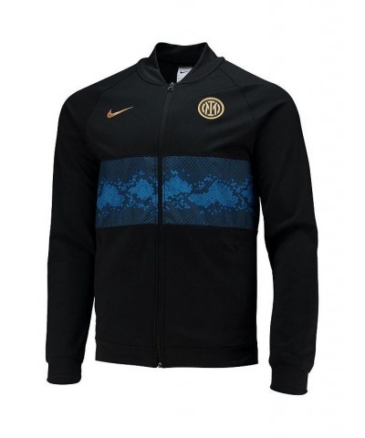 Men's Black Inter Milan I96 Anthem Raglan Full-Zip Track Jacket $57.60 Jackets