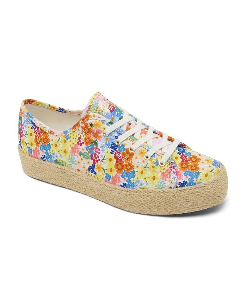 Women's x Rifle Paper Co Triple Kick Jute Margaux Platform Casual Sneakers Multi $48.30 Shoes