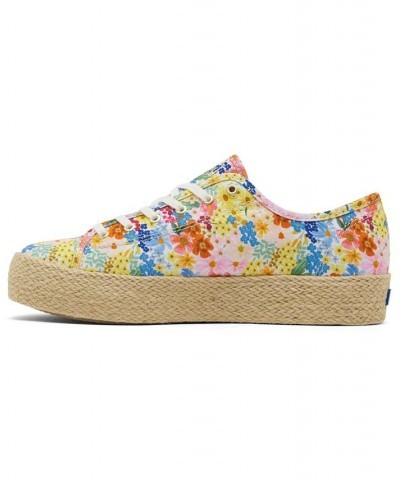 Women's x Rifle Paper Co Triple Kick Jute Margaux Platform Casual Sneakers Multi $48.30 Shoes