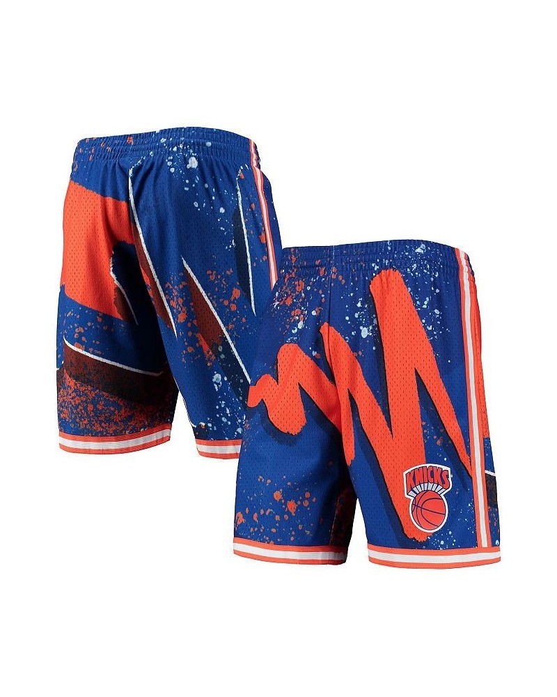 Men's Blue New York Knicks Hardwood Classics 1991 Hyper Hoops Swingman Shorts $40.80 Shorts