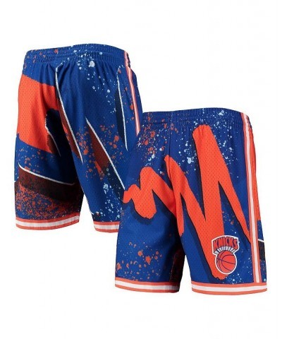 Men's Blue New York Knicks Hardwood Classics 1991 Hyper Hoops Swingman Shorts $40.80 Shorts