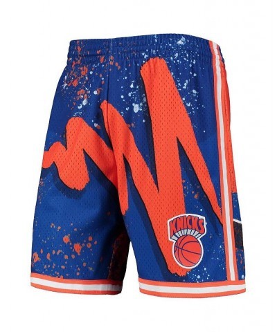 Men's Blue New York Knicks Hardwood Classics 1991 Hyper Hoops Swingman Shorts $40.80 Shorts