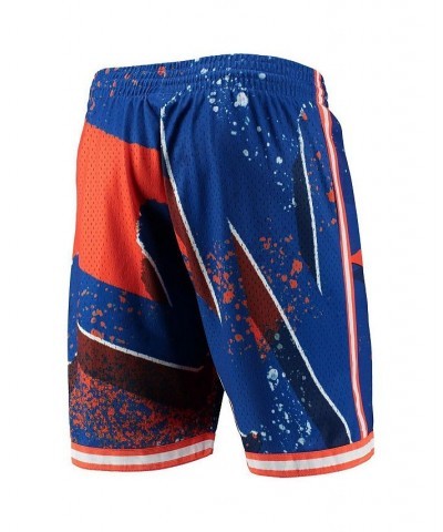 Men's Blue New York Knicks Hardwood Classics 1991 Hyper Hoops Swingman Shorts $40.80 Shorts