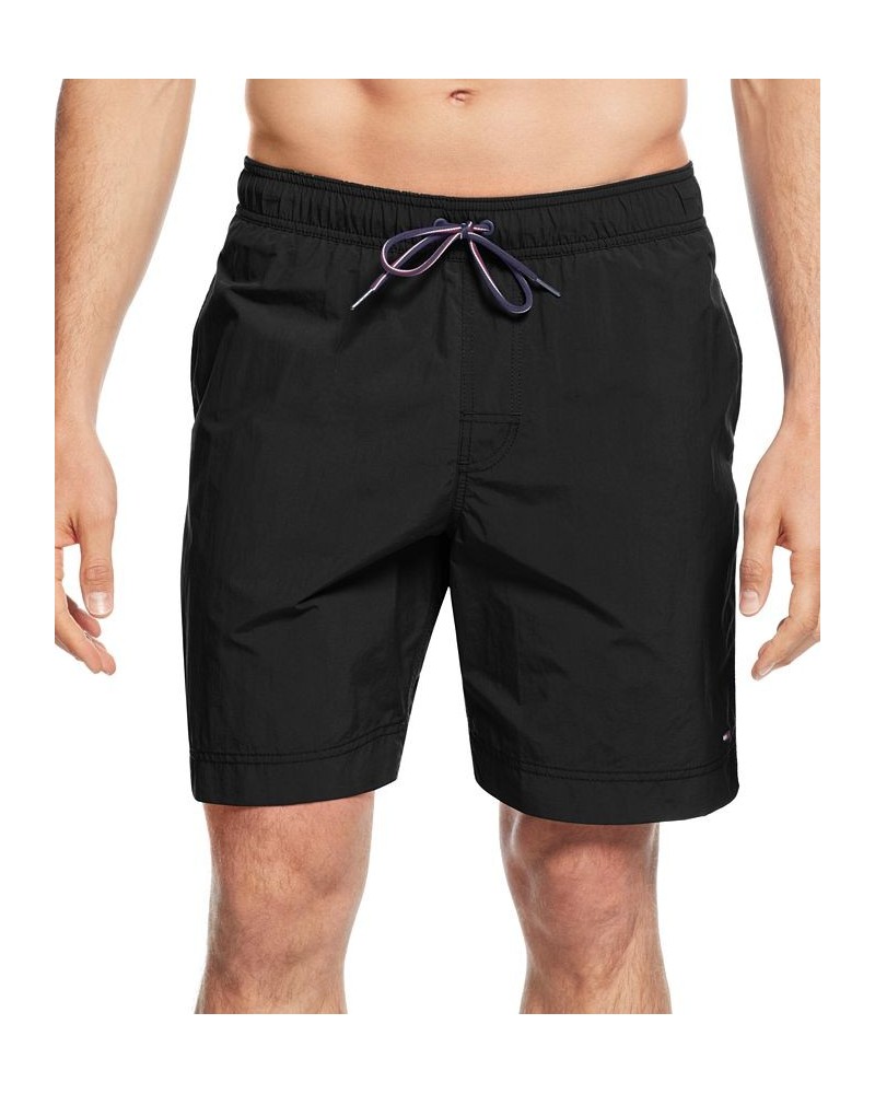 Men's Big & Tall 9.5" Solid Swim Trunks Black $33.14 Swimsuits