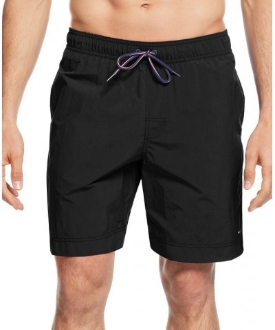 Men's Big & Tall 9.5" Solid Swim Trunks Black $33.14 Swimsuits