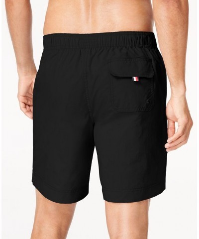 Men's Big & Tall 9.5" Solid Swim Trunks Black $33.14 Swimsuits