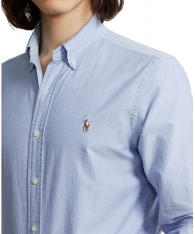 Men's Classic Fit Long Sleeve Oxford Shirt Blue $51.30 Shirts