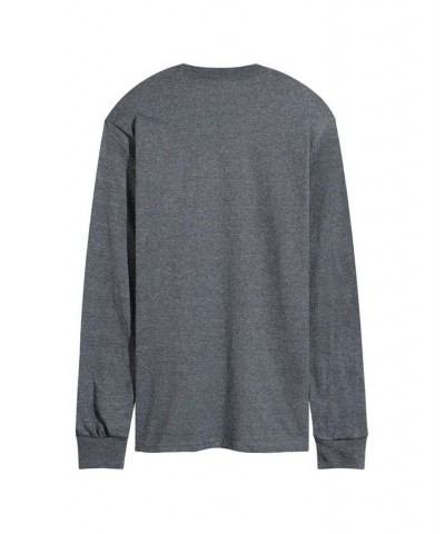 Men's Let it Snow Long Sleeve T-shirt Gray $24.93 T-Shirts