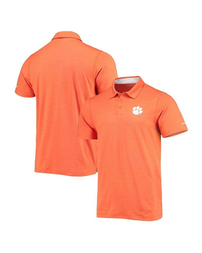 Men's Orange Clemson Tigers Tech Trail Space Dye Omni-Shade Polo $33.14 Polo Shirts