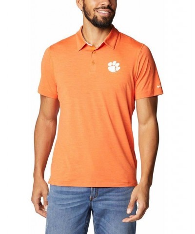 Men's Orange Clemson Tigers Tech Trail Space Dye Omni-Shade Polo $33.14 Polo Shirts