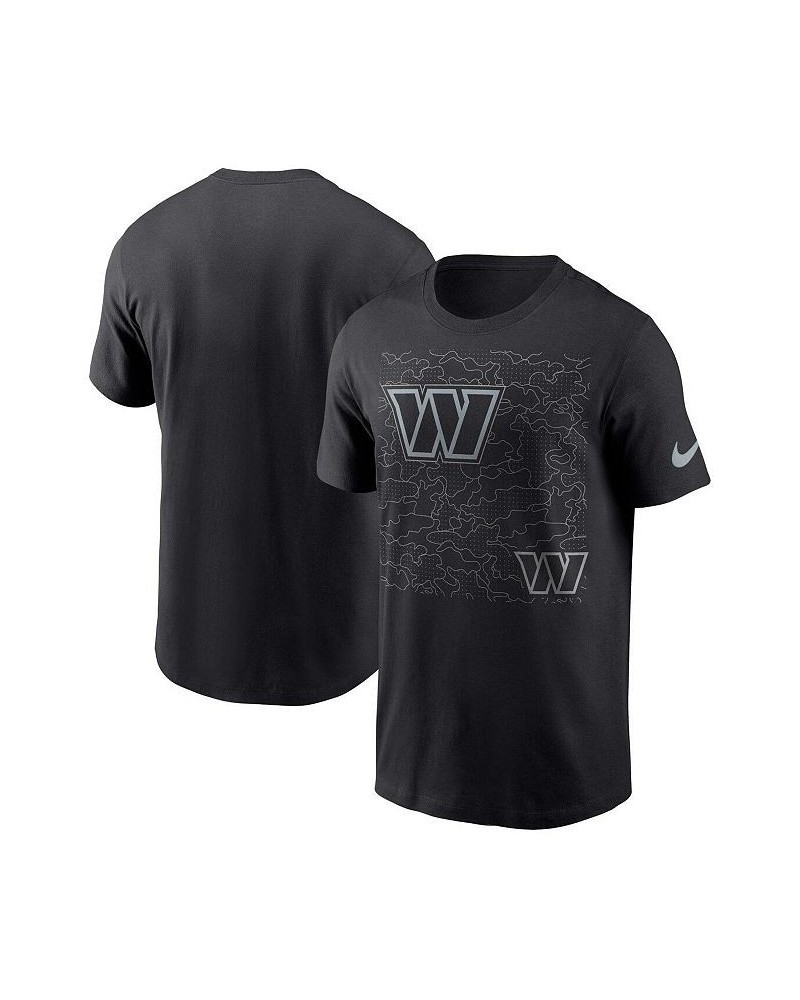 Men's Black Washington Commanders RFLCTV T-shirt $20.39 T-Shirts