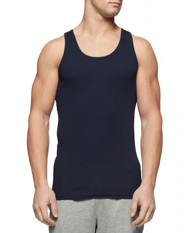 Men's Three-Pack Cotton Classics Tank Top Shirts Black $14.35 Undershirt