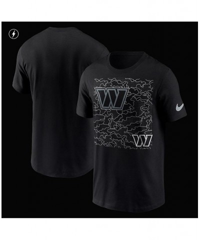 Men's Black Washington Commanders RFLCTV T-shirt $20.39 T-Shirts