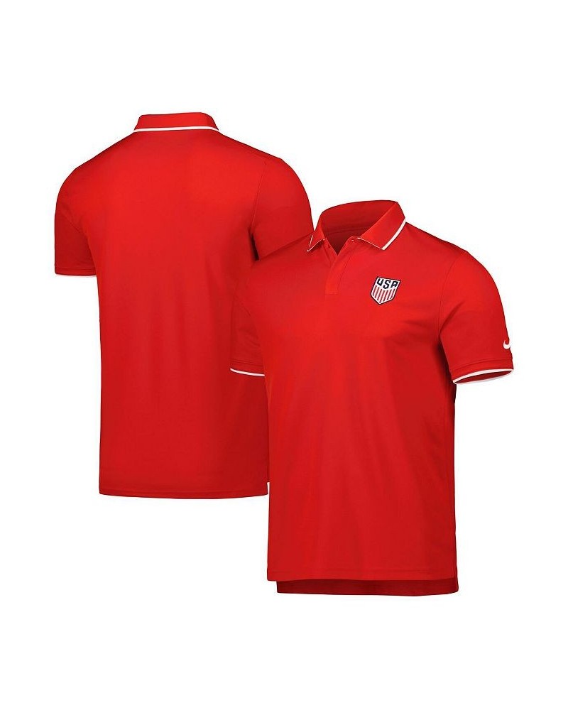 Men's Red USMNT Collegiate Polo Shirt $29.57 Polo Shirts