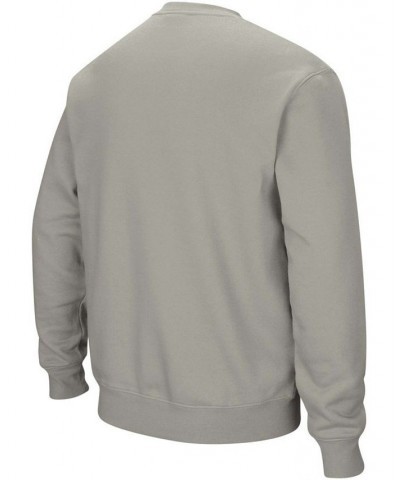 Men's Heather Gray Nebraska Huskers Arch Logo Crew Neck Sweatshirt $27.00 Sweatshirt