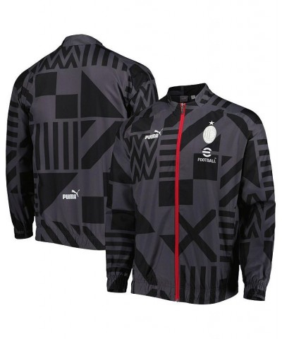 Men's Black AC Milan Pre-Match Raglan Full-Zip Training Jacket $50.00 Jackets