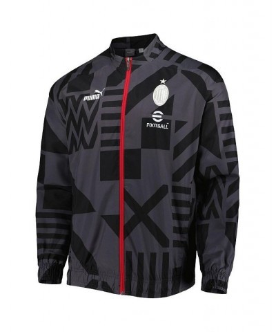 Men's Black AC Milan Pre-Match Raglan Full-Zip Training Jacket $50.00 Jackets