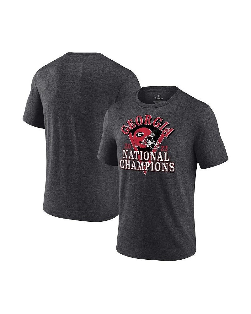 Men's Branded Heather Charcoal Georgia Bulldogs College Football Playoff 2022 National Champions Retro Tri-Blend T-shirt $22....