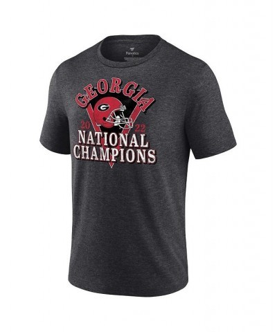 Men's Branded Heather Charcoal Georgia Bulldogs College Football Playoff 2022 National Champions Retro Tri-Blend T-shirt $22....