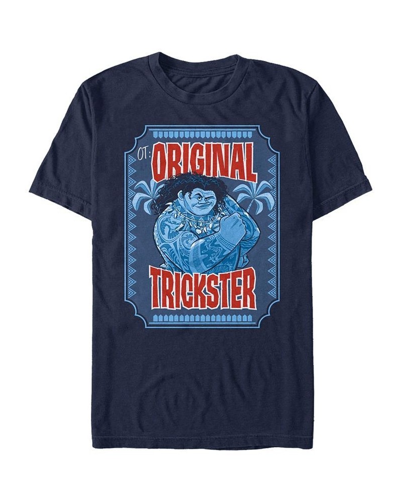 Disney Men's Moana Maui Original Trickster Hue Poster, Short Sleeve T-Shirt Blue $17.15 T-Shirts