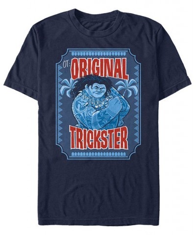 Disney Men's Moana Maui Original Trickster Hue Poster, Short Sleeve T-Shirt Blue $17.15 T-Shirts